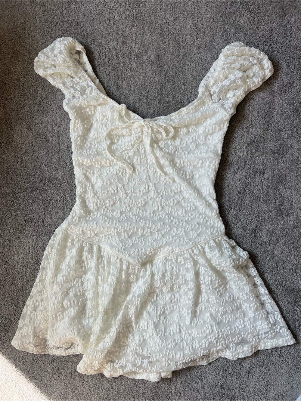 White Lace One-Piece Dress